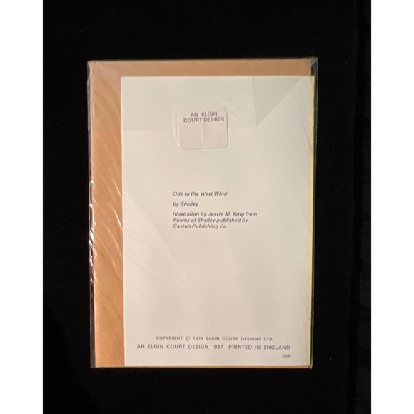 Vintage Elgin Court Design, blank card, NIP, 1974, England - Picture 2 of 2